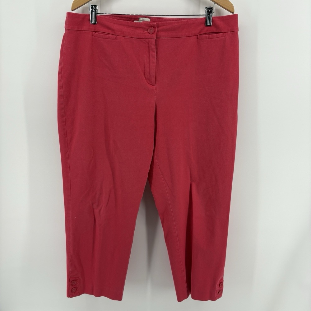 Talbots Woman‎ Curvy Fit Red Capri Pants Size 16